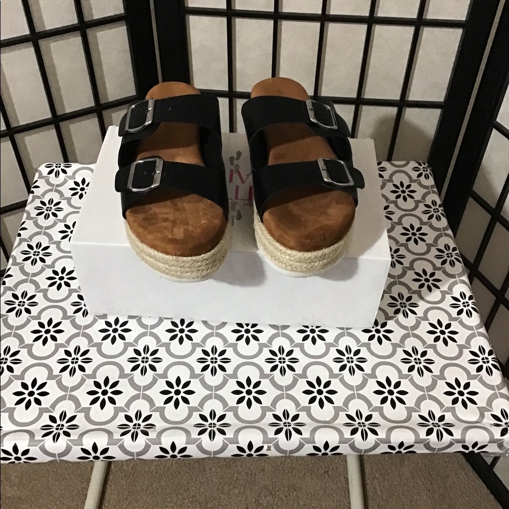 In Box  Olivia Miller Birkenstock Sandal In Black (Macy’s)